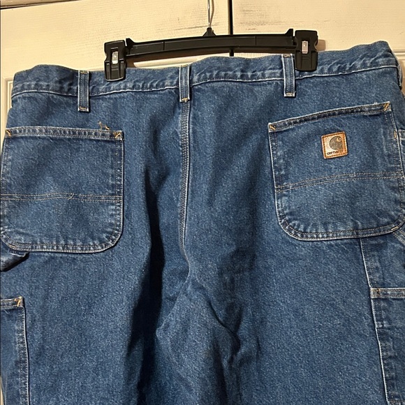 Carhartt 44x34 (Big & Tall) Gray Flannel Lined Denim Jeans - Picture 4 of 9